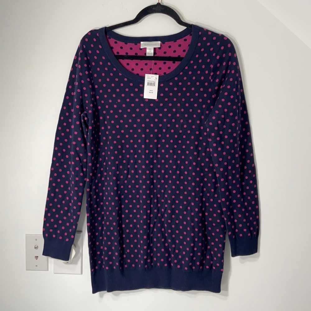 NWT LARGE MOTHERHOOD MATERNITY SWEATER REVERSIBLE